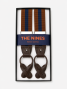 Tirantes hombre rayados cognac y azul marino con botones