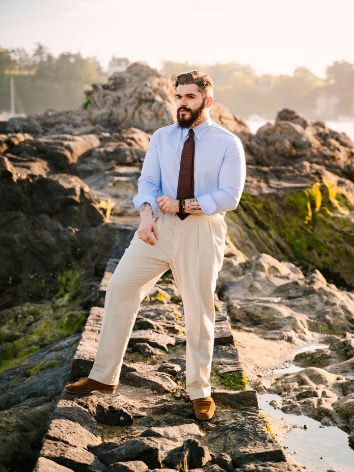Pantalón de talle alto beige - Litha