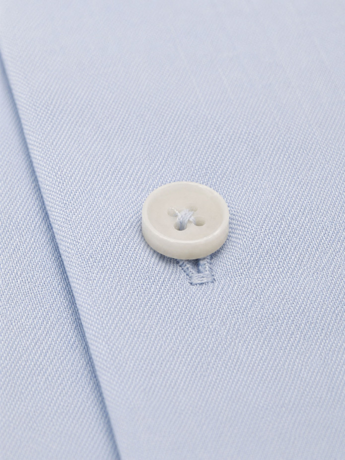Camisa cuello italiano popelina azul cielo