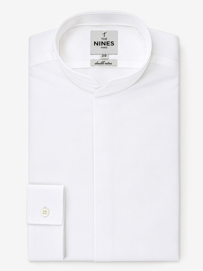 Camisa cuello mao blanca