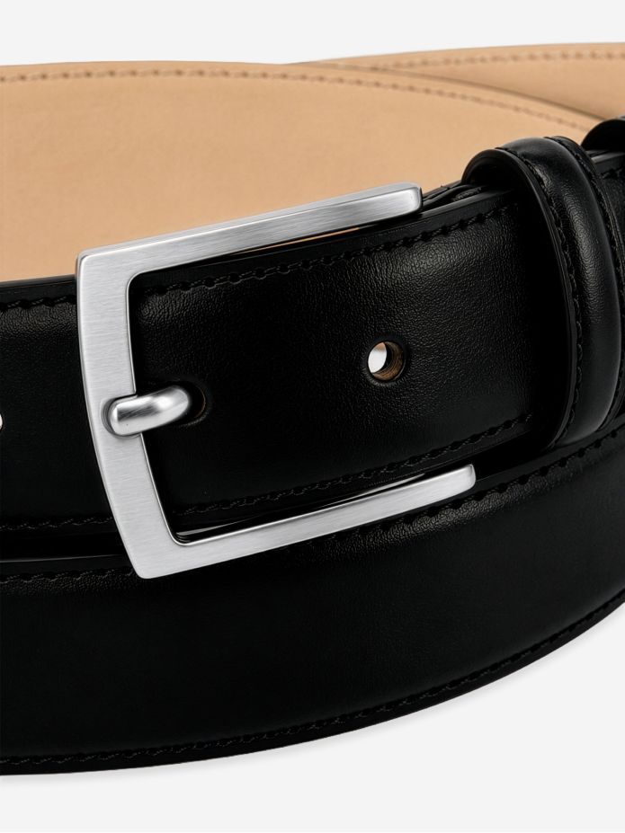 Cinturón de cuero negro Ugo