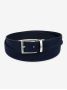 Cinturón reversible azul marino cuero y nubuck - Clint