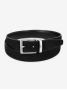 Cinturón reversible negro de cuero y nobuck - Clint