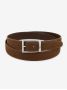 Cinturón reversible marrón de cuero y nubuck - Clint