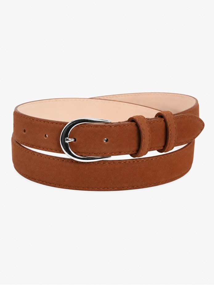 Cinturón fino marrón de nubuck - Gab