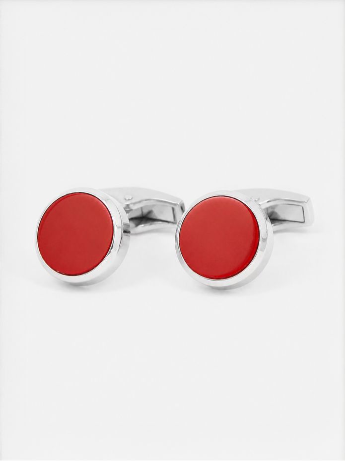 Gemelos de plata maciza rojo burdeos Saint-Honoré