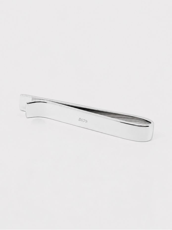 Pinza de corbata de plata maciza y ónix Toledo