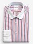 Camisa de cuello redondo a rayas tricolores