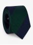 Corbata de seda granadina azul marino con rayas verdes