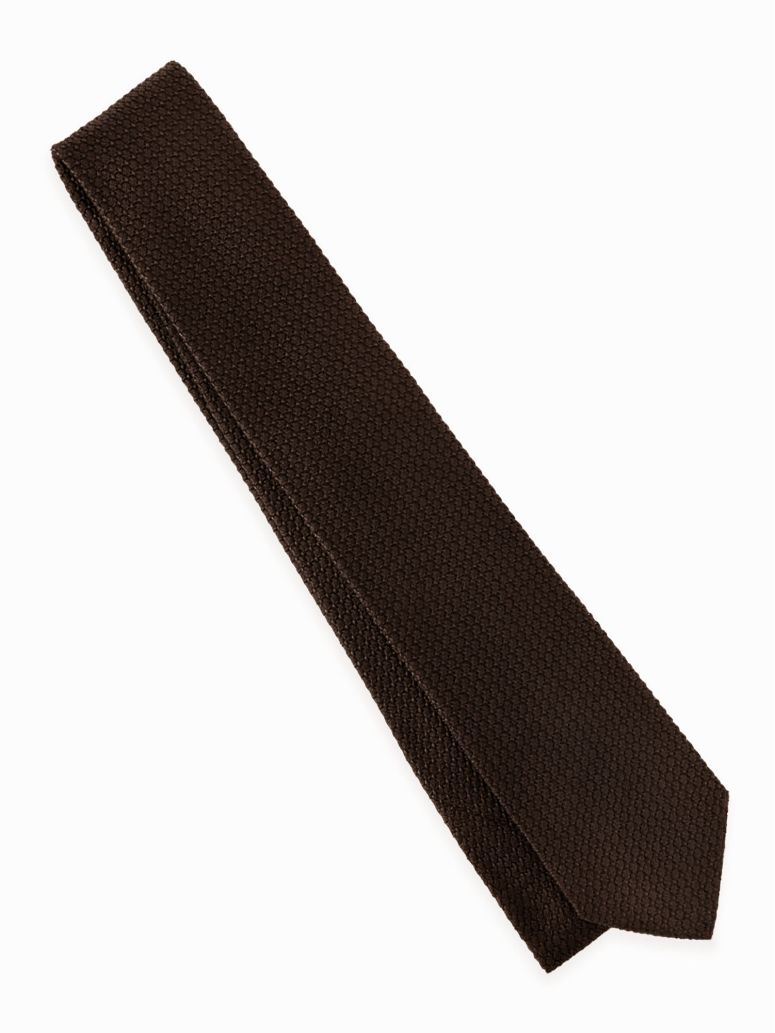 Corbata grenadine de seda marrón Grenadines III