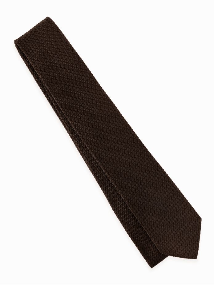 Corbata grenadine de seda marrón Grenadines III