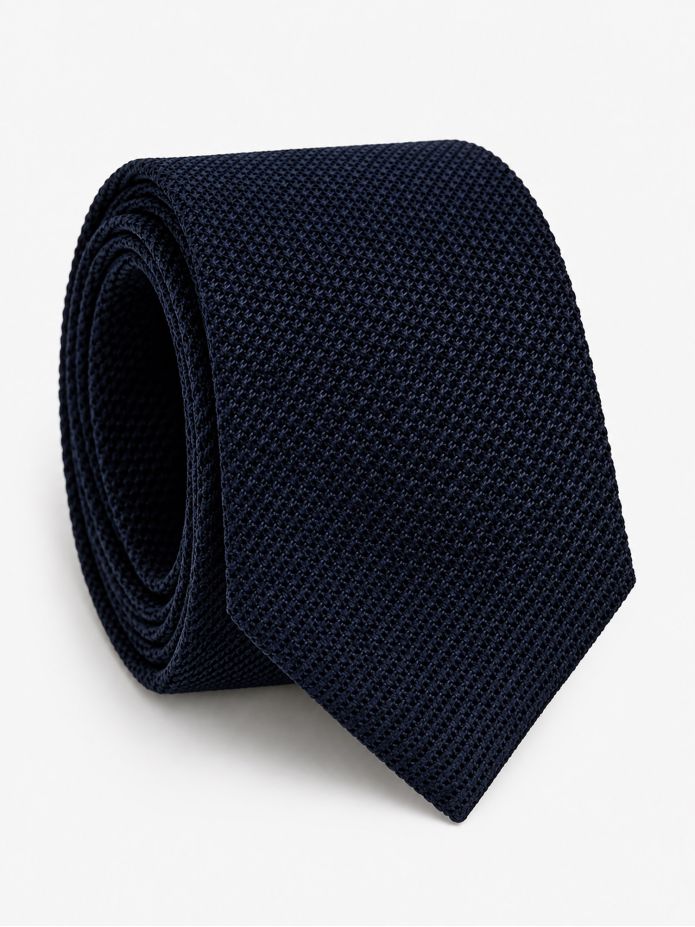 Corbata de seda grenadine azul marino Grenadines IV