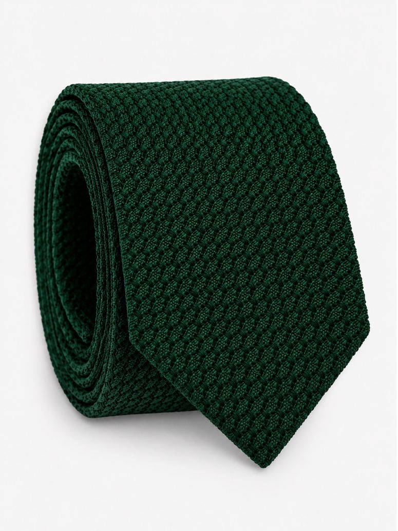 Corbata de granadina de seda verde Grenadines III