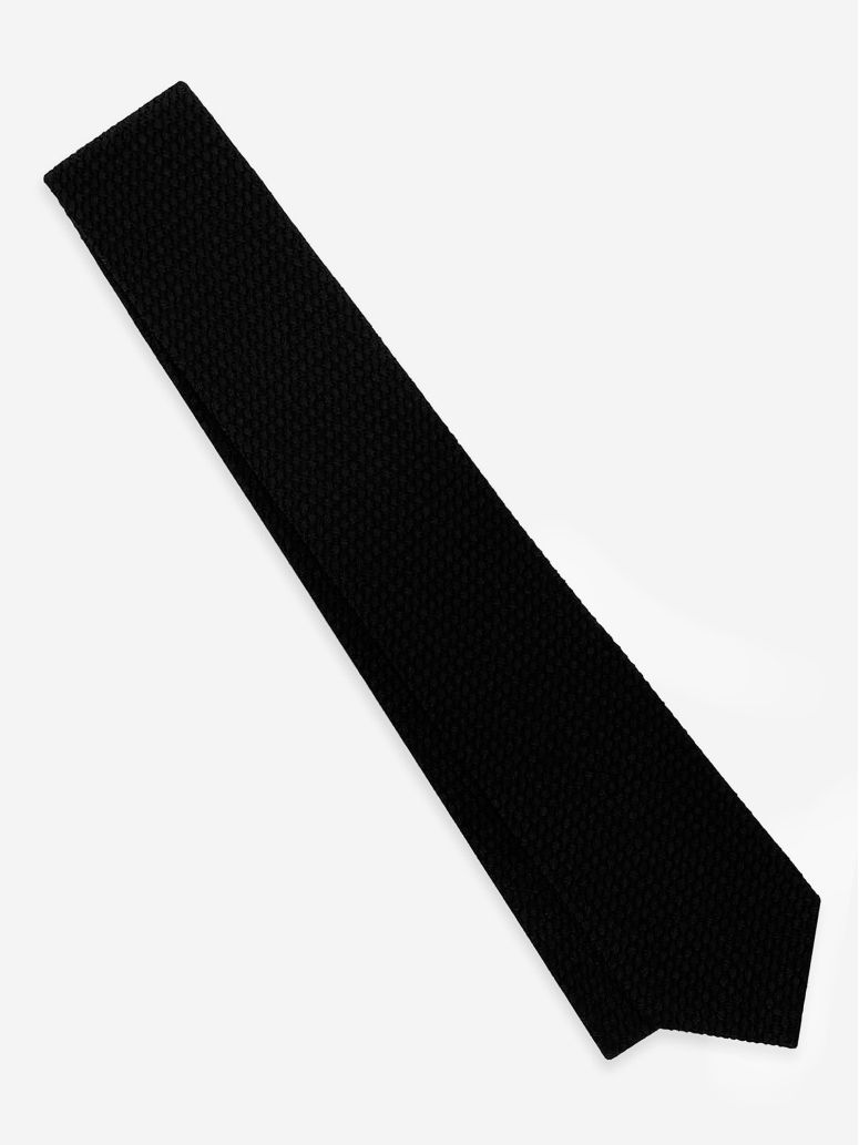 Corbata de grenadina de seda negra Grenadines III