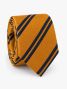 Corbata club de seda amarilla con dobles rayas