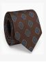 Corbata de seda marrón con motivos retro