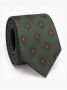 Corbata de seda verde con motivos retro