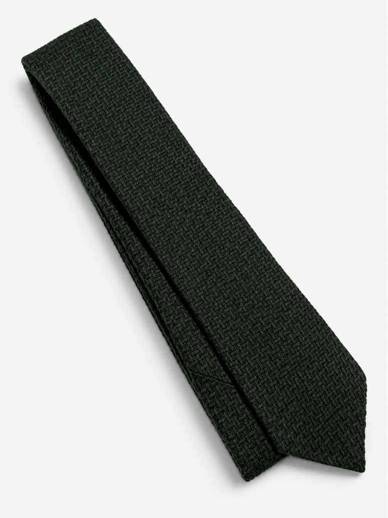 Corbata de lana trenzada verde