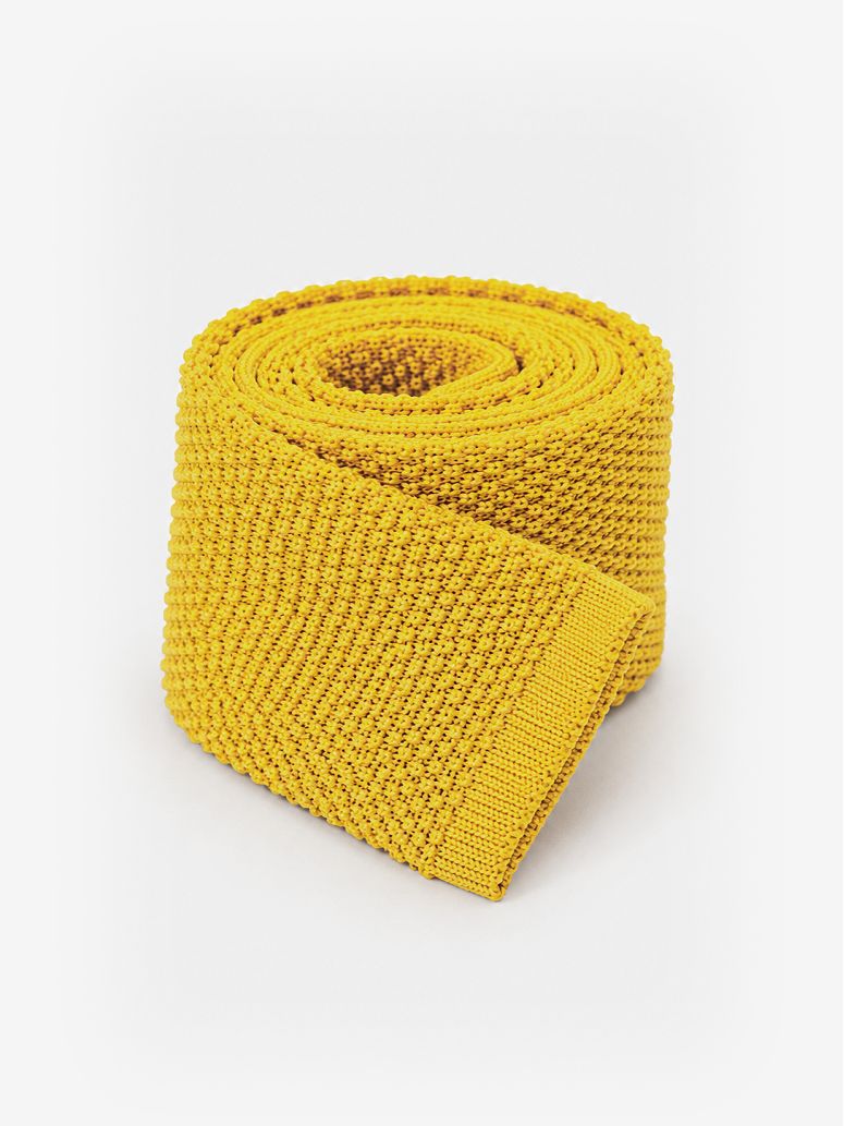Corbata de punto amarilla Monza