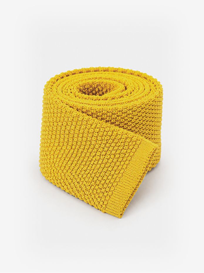 Corbata de punto amarilla Monza