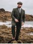 Chaleco de traje de lana shetland verde loden Kildare