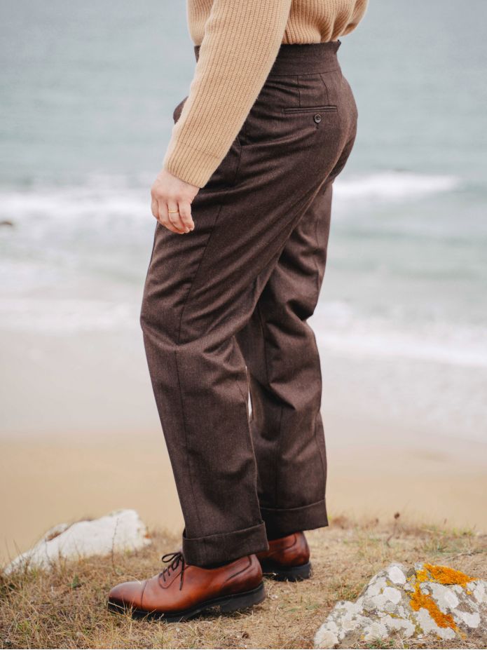 Pantalón de traje gurkha marrón Dharan