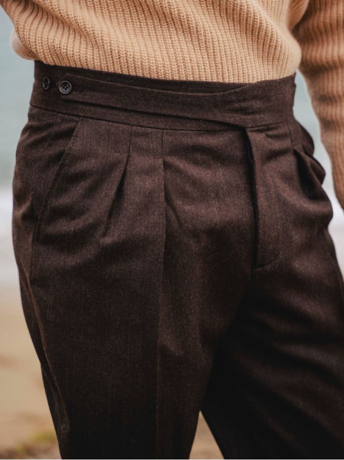 Pantalón de traje gurkha marrón Dharan