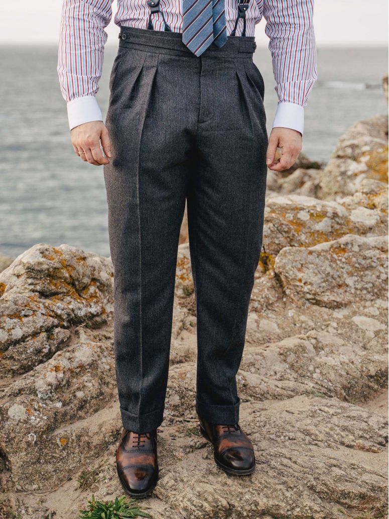 Pantalón de traje gurkha gris Dharan