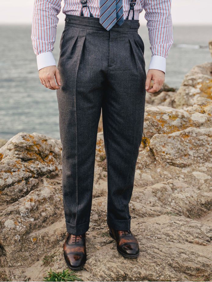 Pantalón de traje gurkha gris Dharan