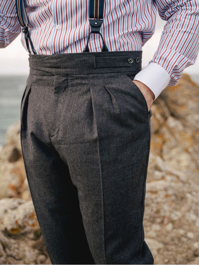 Pantalón de traje gurkha gris Dharan