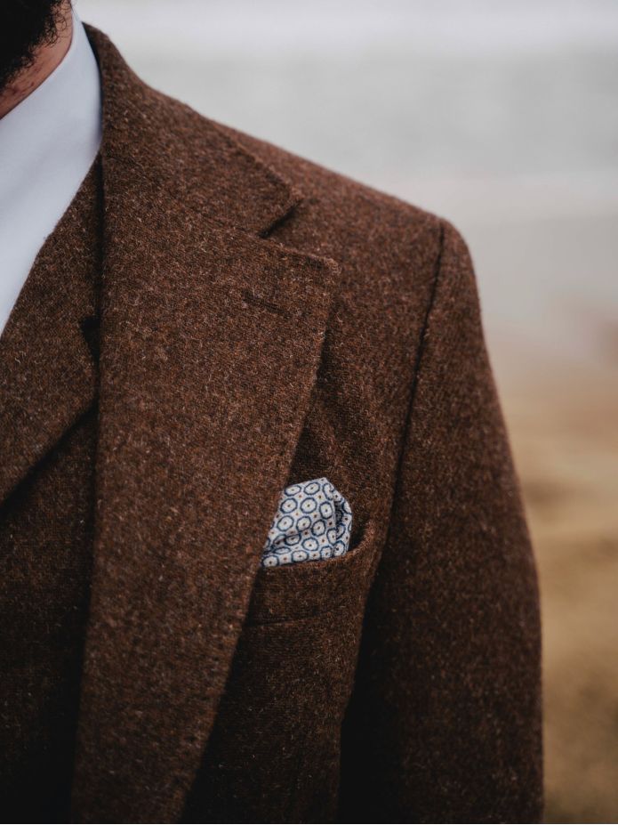 Chaqueta de traje marrón Braemer