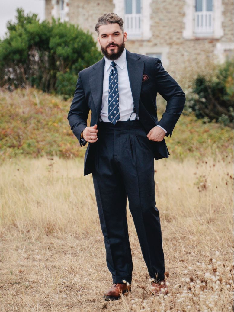 Chaqueta de traje azul marino Dharan