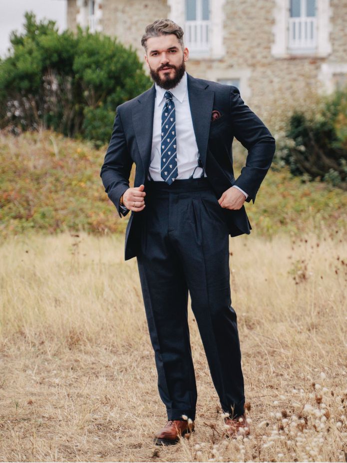 Chaqueta de traje azul marino Dharan