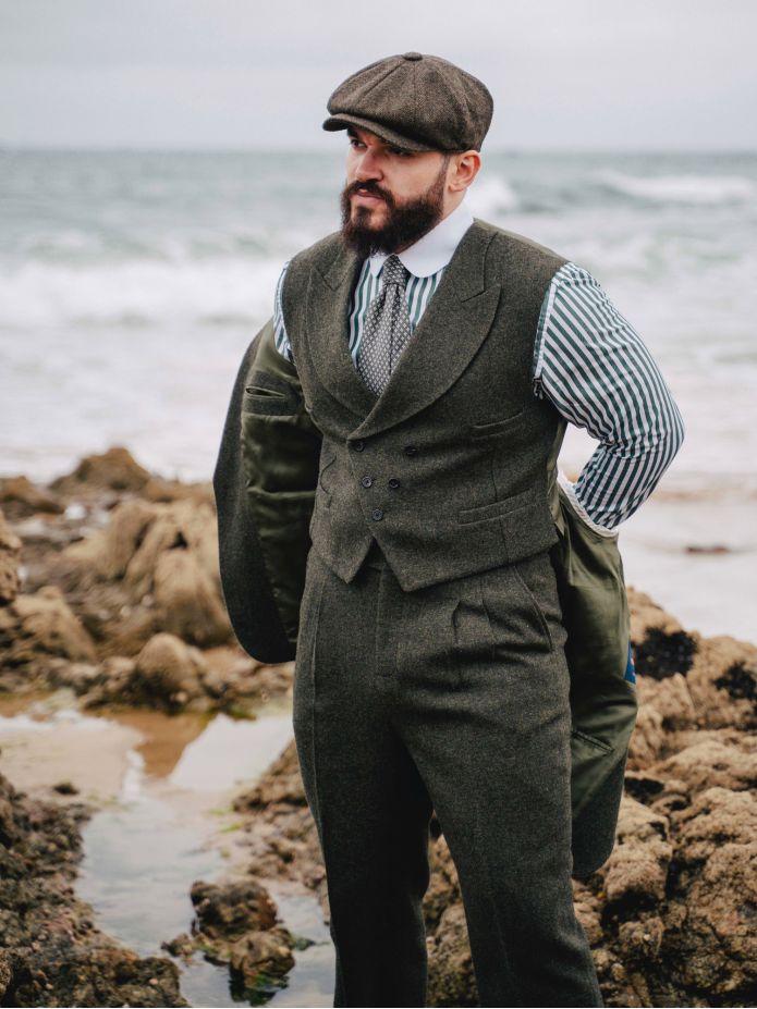 Chaqueta de traje verde loden Kildare