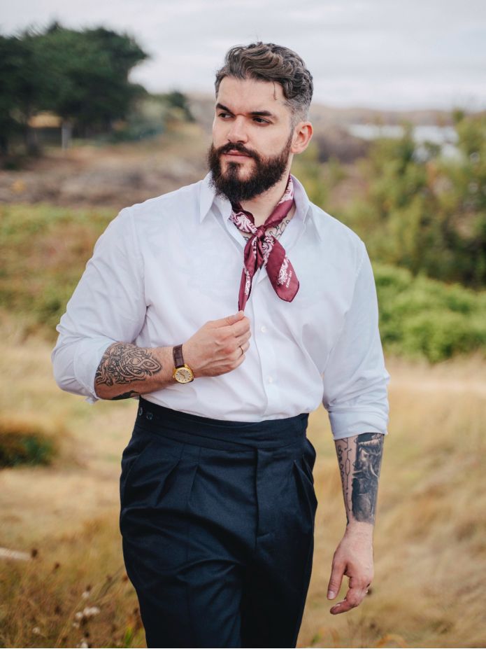 Bandana burdeos con motivo paisley LISBURN