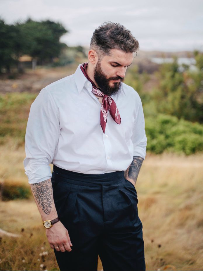 Bandana burdeos con motivo paisley LISBURN
