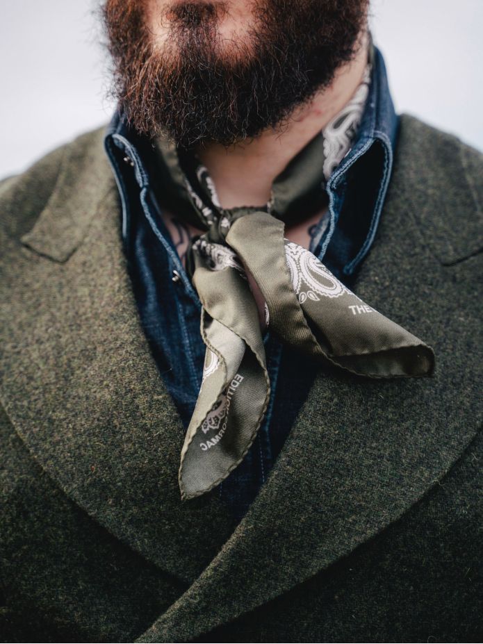 Bandana verde con motivo paisley LISBURN