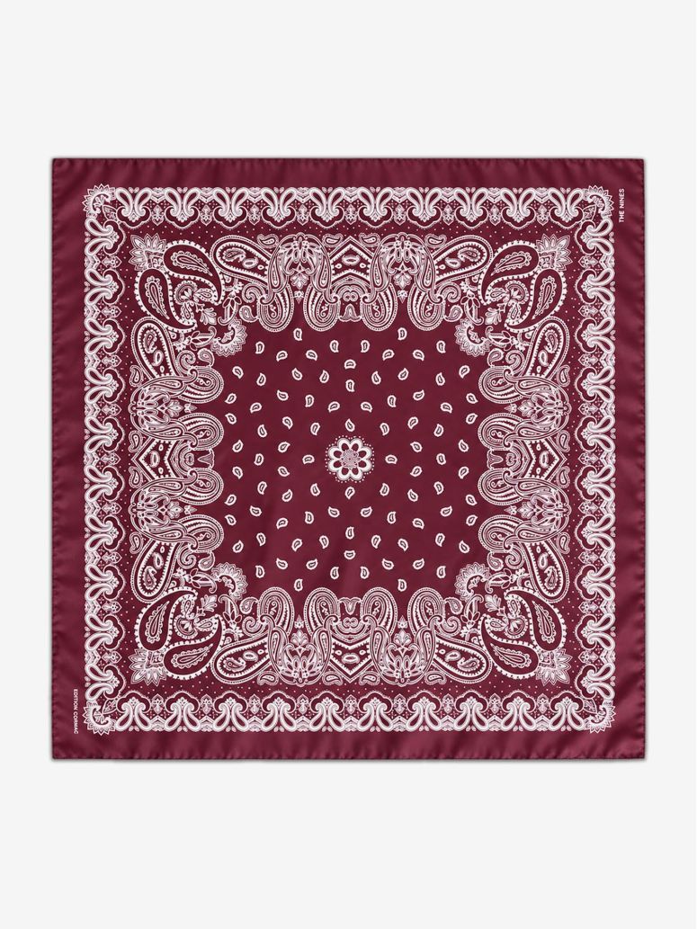 Bandana burdeos con motivo paisley LISBURN