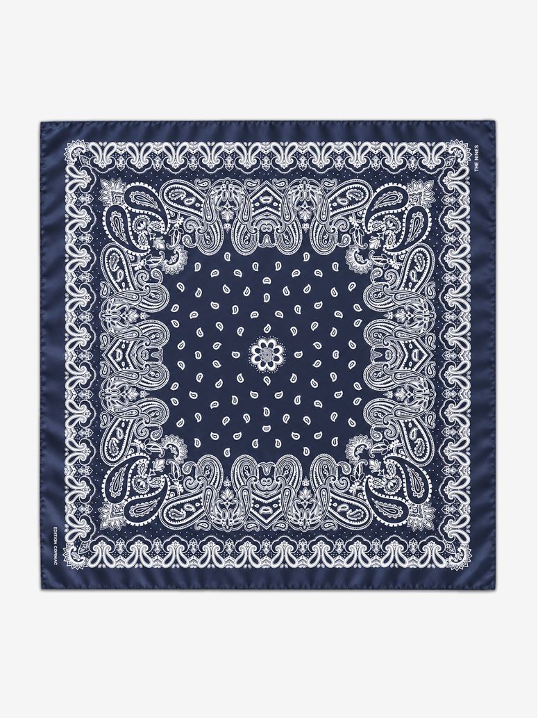 Bandana azul marino con motivo paisley LISBURN