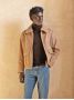 Cazadora camel con cremallera John