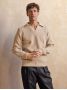 Jersey beige con cuello de polo Finn