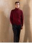 Jersey de cuello alto burdeos Grant