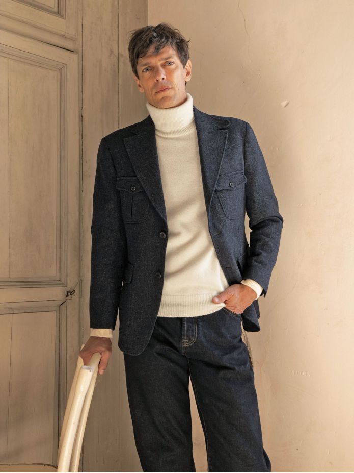 Jersey de cuello alto crudo Grant