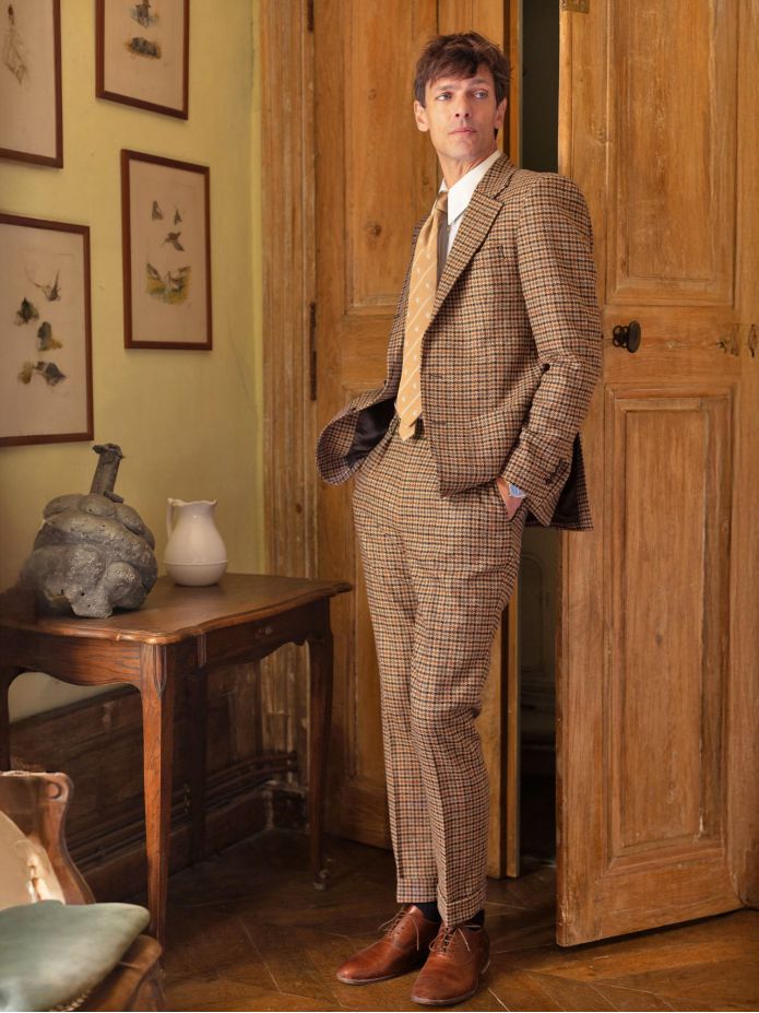 Pantalón de traje marrón Ross