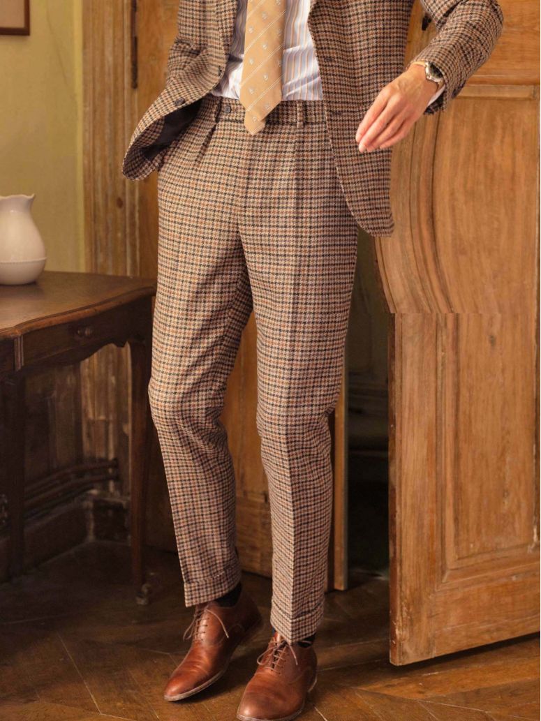 Pantalón de traje marrón Ross
