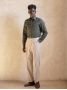 Pantalón de franela beige de tiro alto Faro
