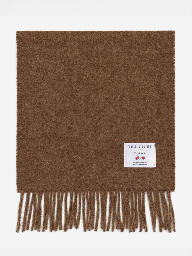 Bufanda de lana color chocolate The Nines x Moon