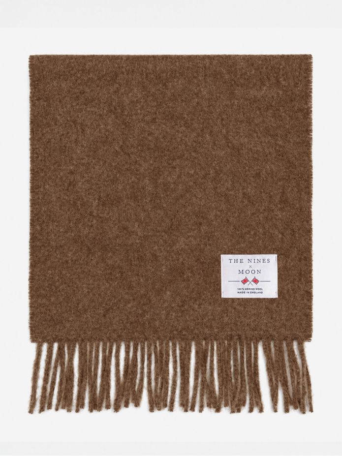 Bufanda de lana color chocolate The Nines x Moon