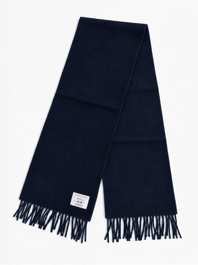 Bufanda de lana azul marino The Nines x Moon