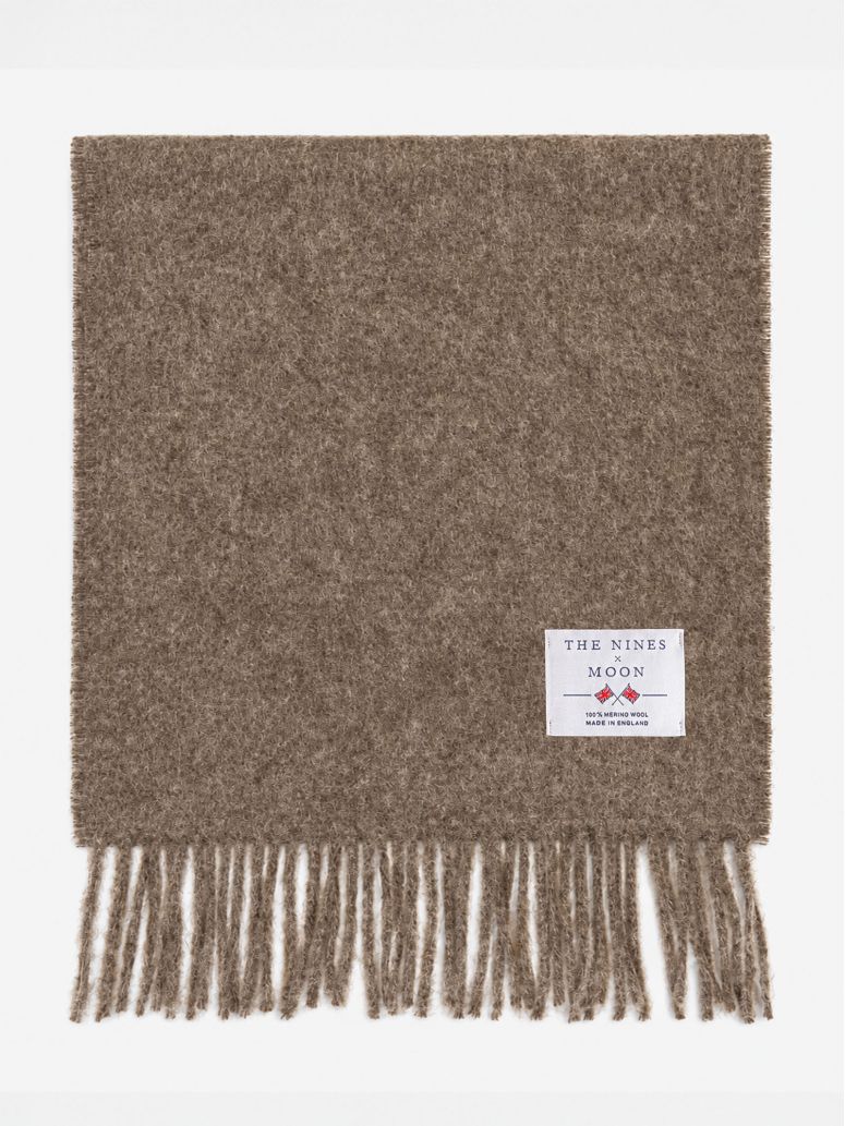 Bufanda de lana color topo The Nines x Moon